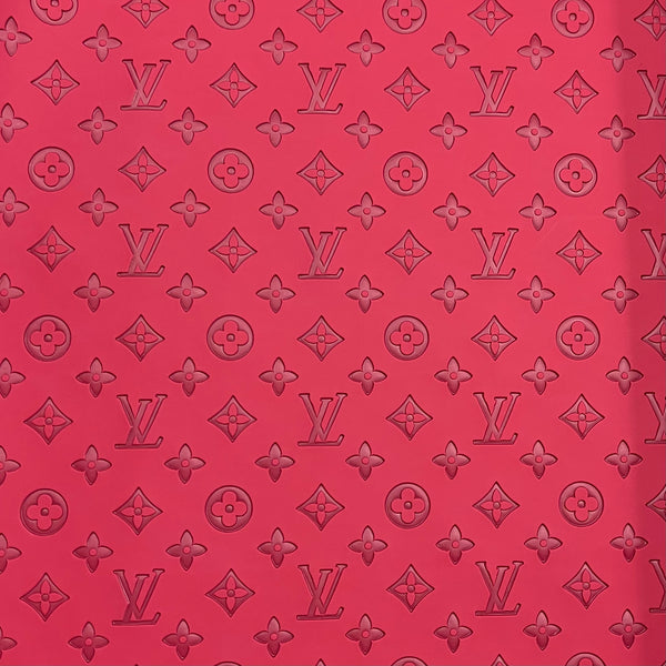 Embossed L on Dusty Dark Red/Pink (Roll)