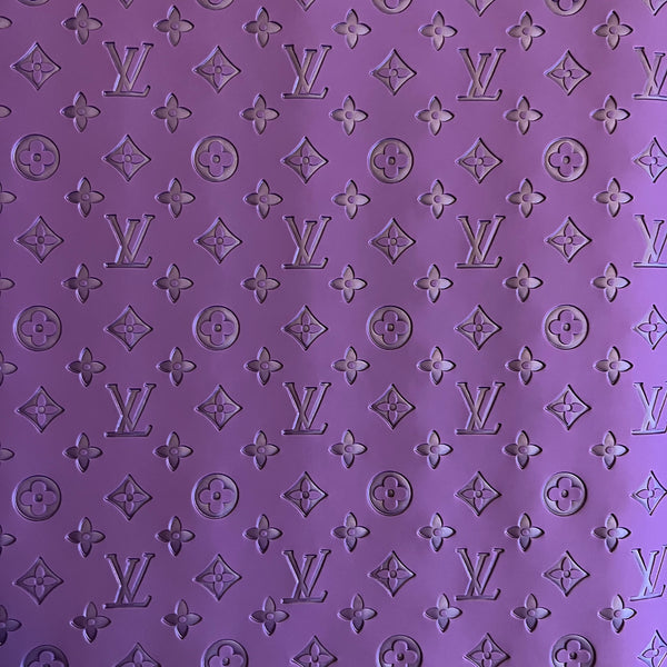 L V Embossed on Purple (Roll)