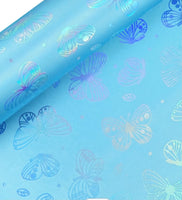 Holographic Embossed 3D Butterflies - Blue