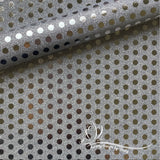 Holographic Spots on Silver Fabric