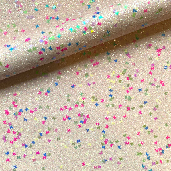 Pale Pink Chunky #51 Glitter with Butterflies