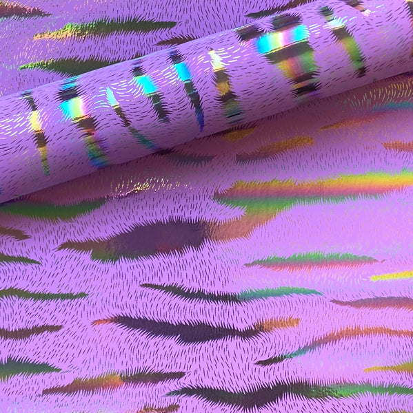 Holographic Tiger Stripes on Pink