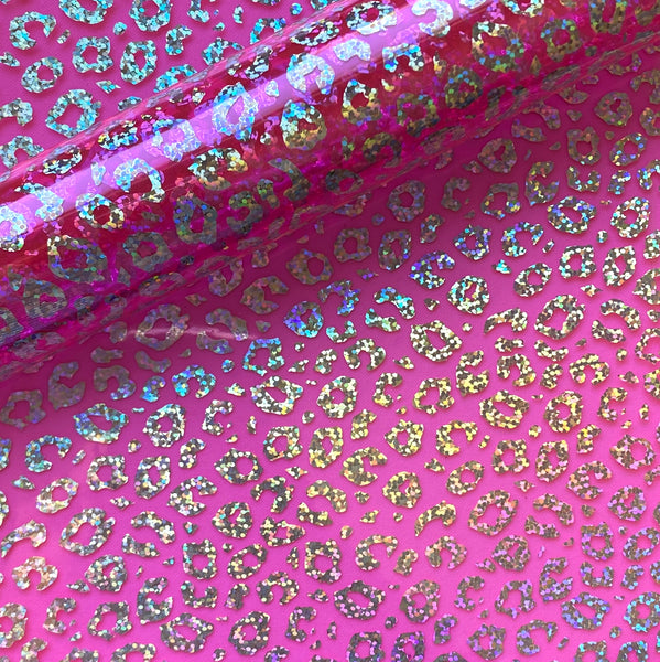 Pink Leopard Transparent Jelly Sheet