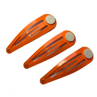50mm Orange Snap Hair Clips with Glue Pad