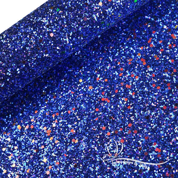Chunky #40 Glitter Shiny - Blue with Pink