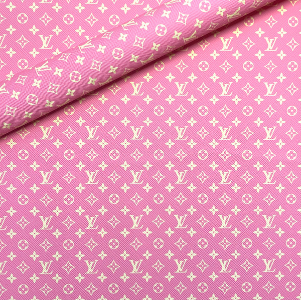Pale Yellow Print on Pink