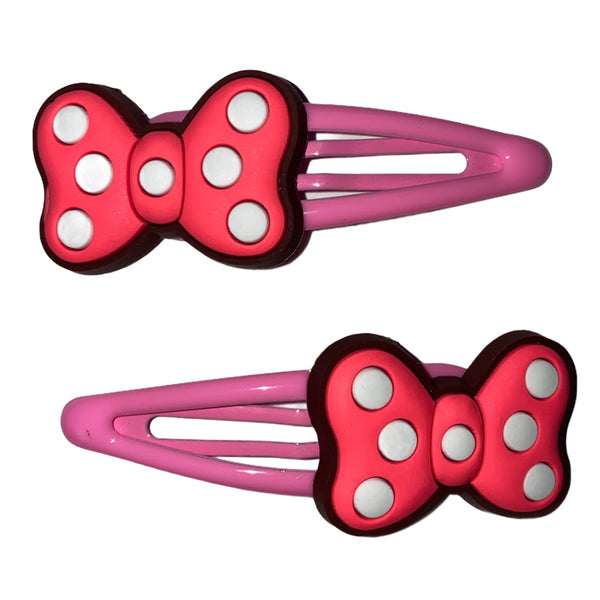 Minnie Mouse Bow - Snap Hair Clips