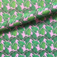 Tropical Leaves on Pink