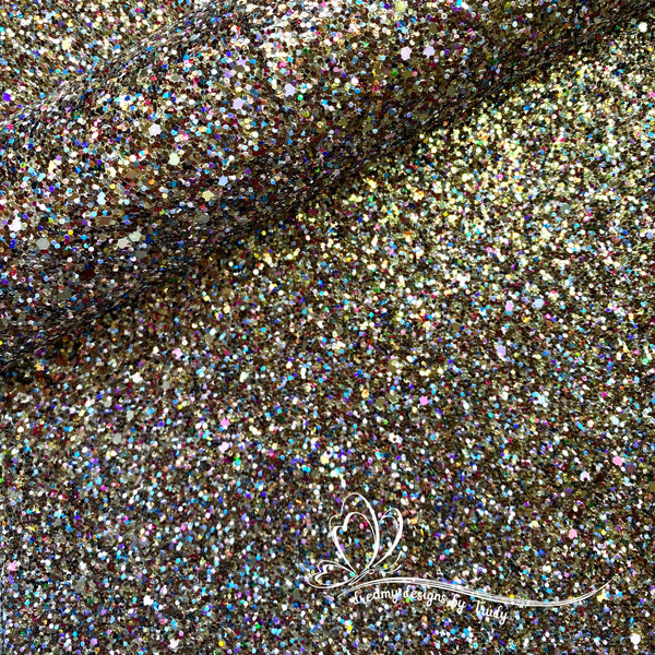 Chunky #47 Glitter -  Gold with Multicoloured Flecks