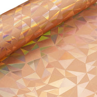 Holographic Embossed 3D Geometric Design - Gold