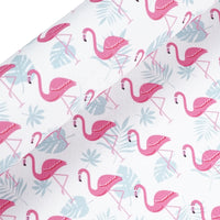 Pink Flamingo with Leaves