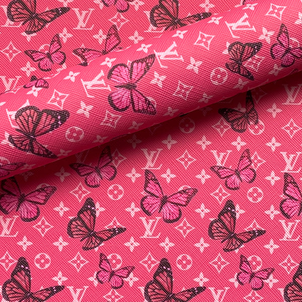 Light Pink on Pink with Butterflies