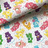 Carebears on White with Spots