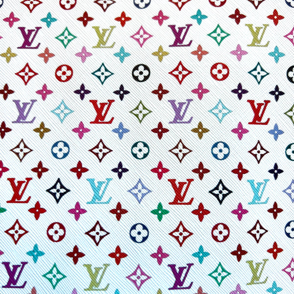 LV Louis Vuitton Designer Classic Thick PVC Artificial Leather Fabric  (8811) - FabrikAholic