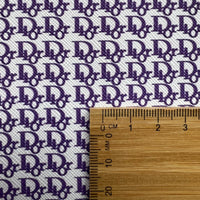 D ior Small Purple Print on White