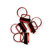 25mm (1inch) Key Fob Hardware Red