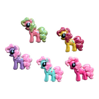 3D Handpainted Resin Pony Set (Pack of 5)