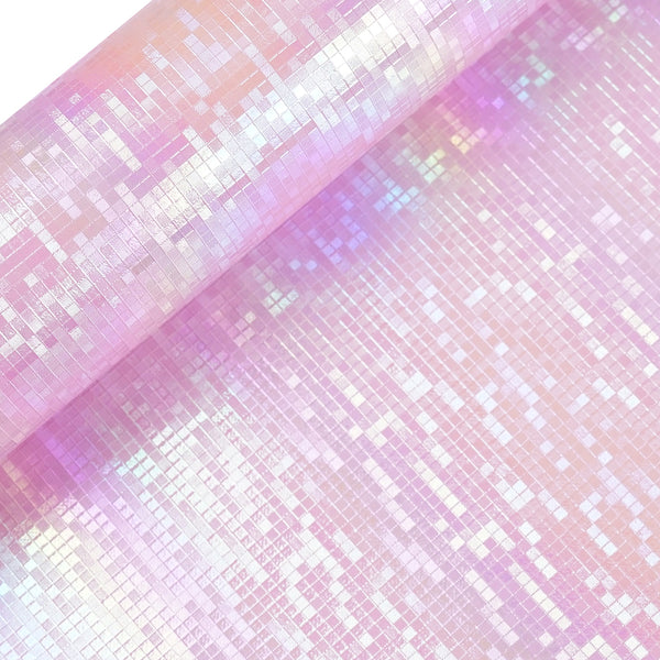 Holographic Plaid - Pink