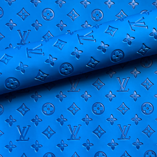 Synthetic Leather Fabric Luxury Printed LOGO Printing Pattern Faux Leather  30*136cm L0226-L2508
